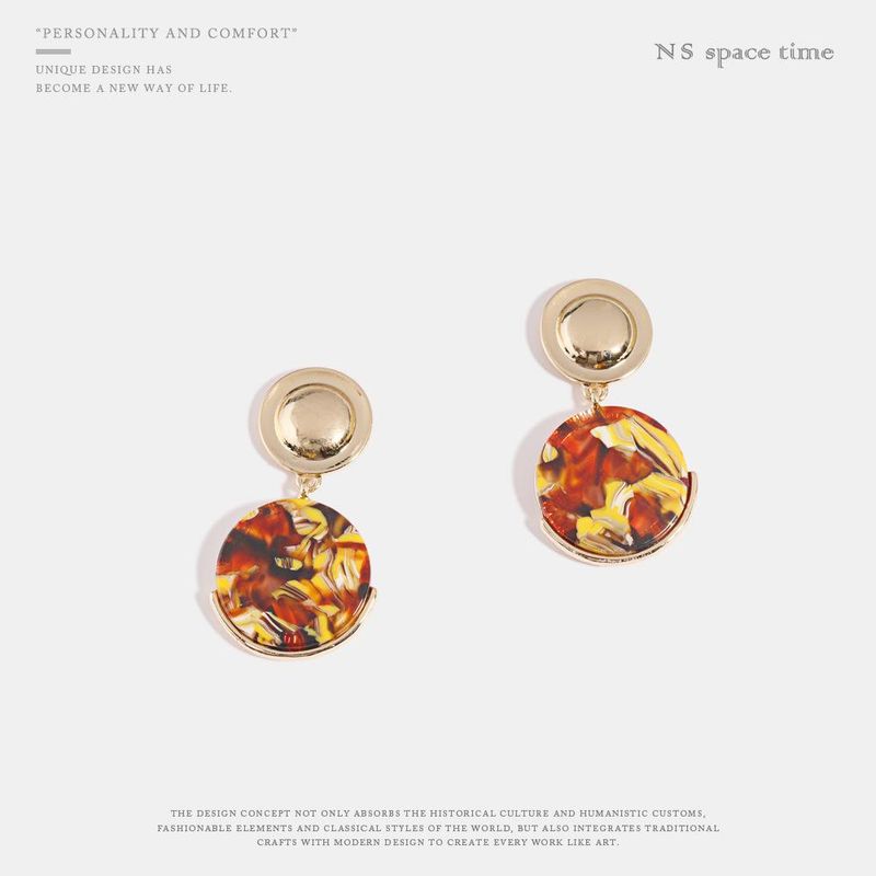 S925 Europe And The United States Fashion Acetate Earrings Female Geometry Acrylic Earrings