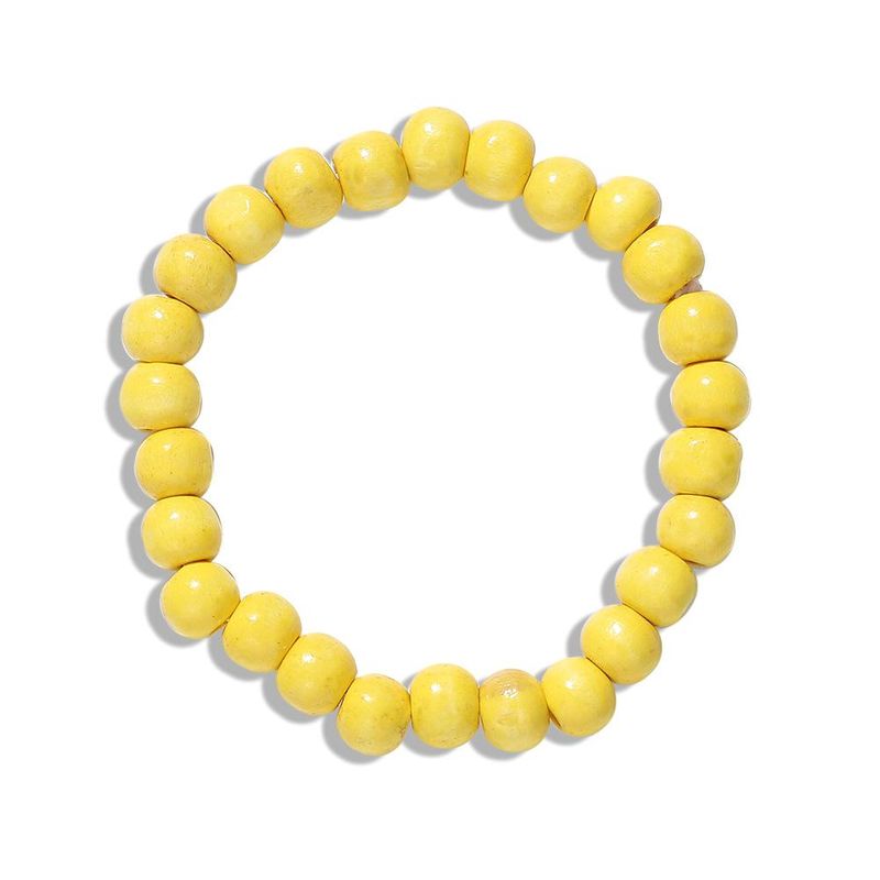 Nuevo Color Caramelo De Madera Simple Pulsera Brazalete De Moda Nhjq156568