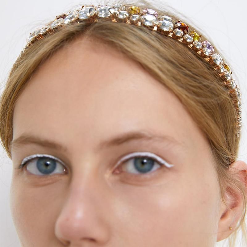 Fashion Alloy Diamonds Colorful Simple Headband Nhjq156647