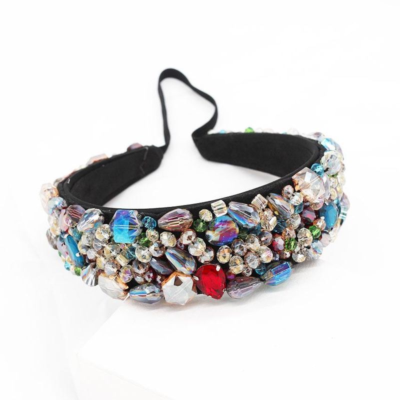 Stylish Baroque Colored Gemstone Headband Nhwj156756