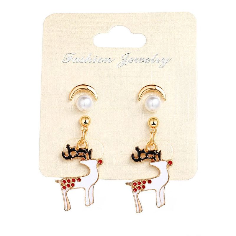 Sleek Minimalist Christmas Sika Deer Earrings Nhpj156781