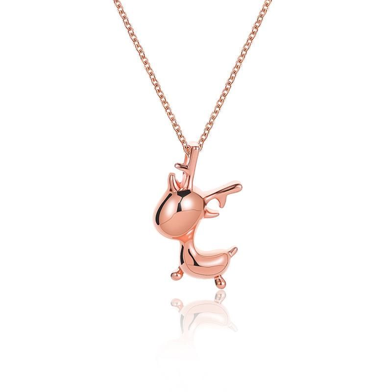 Simple Rose Gold Clavicle Chain Necklace Nhdp156791