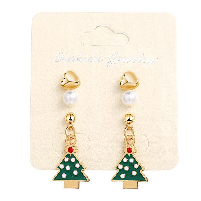 Creative Christmas Tree Alloy Earrings Nhpj156793