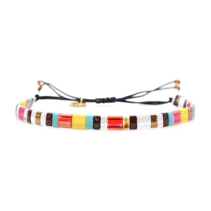 Woven Japanese Rice Beads Bracelet Nhgw156849