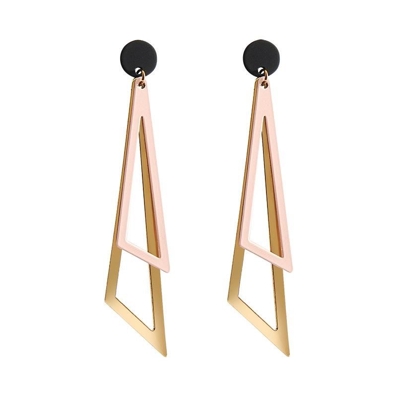 Fashion Simple Geometric Triangle Alloy Earrings Nhll157230