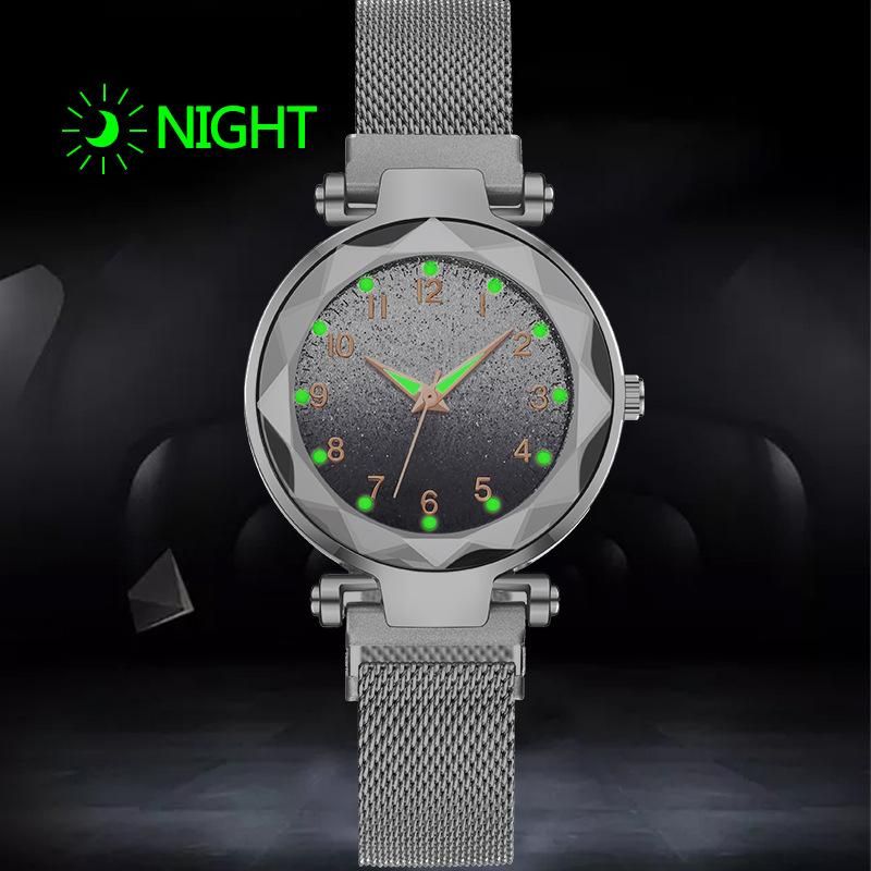Gypsophila Watch Starry Sky Luminous Watch Magnet Buckle Quartz Watch Magnet Stone Ladies Watch