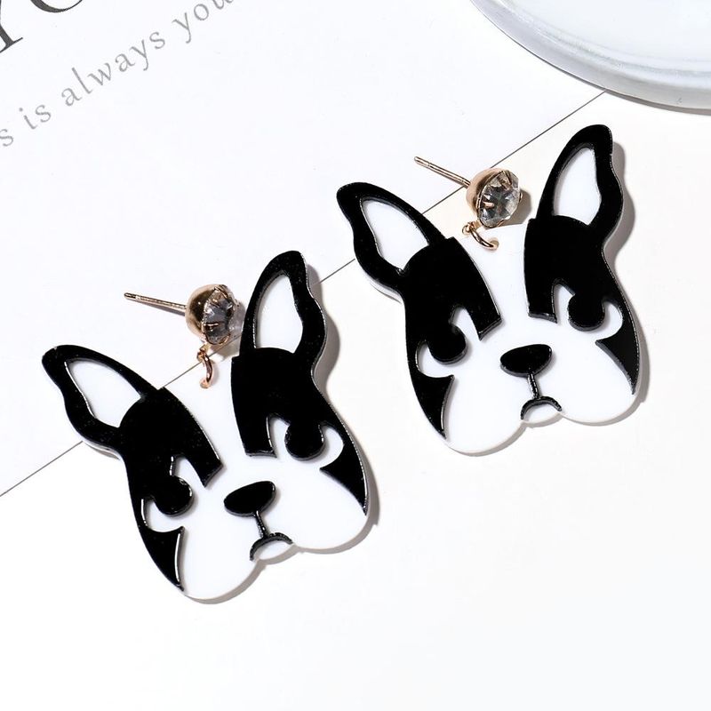 Cute Cute Pet Earrings Creative Fun Animal Puppies Earrings Simple Long Earrings Female