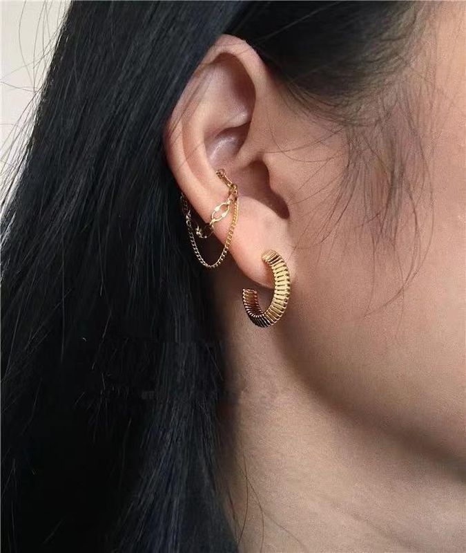 Pendientes De Cadena Con Borla Doble Para Hombre Y Mujer