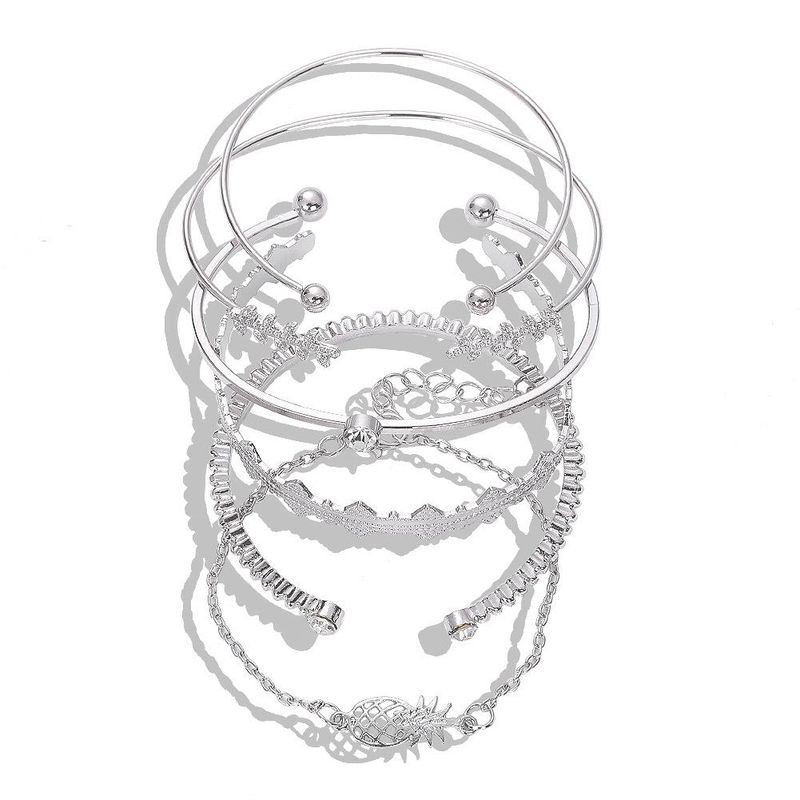 Style Coréen Nouveau Alliage Ananas Bracelet Ensemble Mode Fusion Ornement Accessoires Ins Style Bracelet D'une Seule Pièce Dropshipping