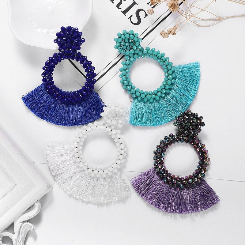 Mizhu Tassel Earrings Earrings National Wind Earrings Trinkets Accessories