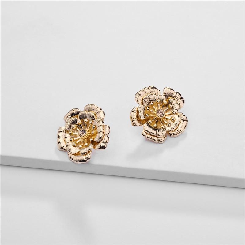 Jewelry Earrings Jewelry Alloy Three-layer Flower Three-dimensional Female Earrings