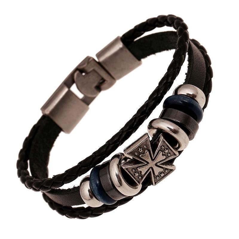 Punk Bracelet Wholesale Leather Bracelet Handmade Vintage Leather Bracelet