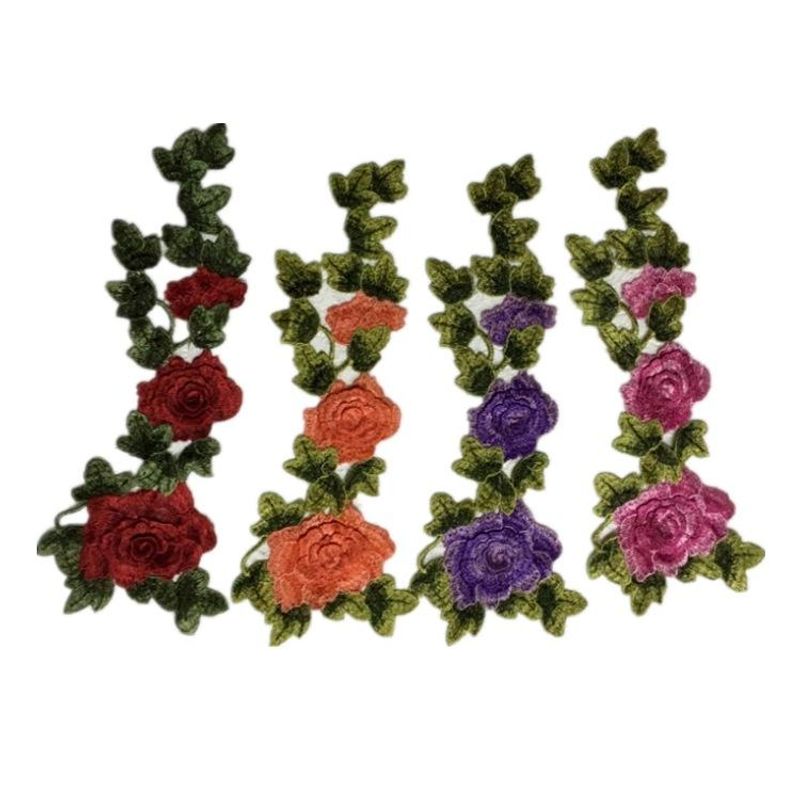 Stage Embroidered Clothes Applique Double Multicolor Water Soluble Lace Stereo Diy Flowers Variety Of Colors