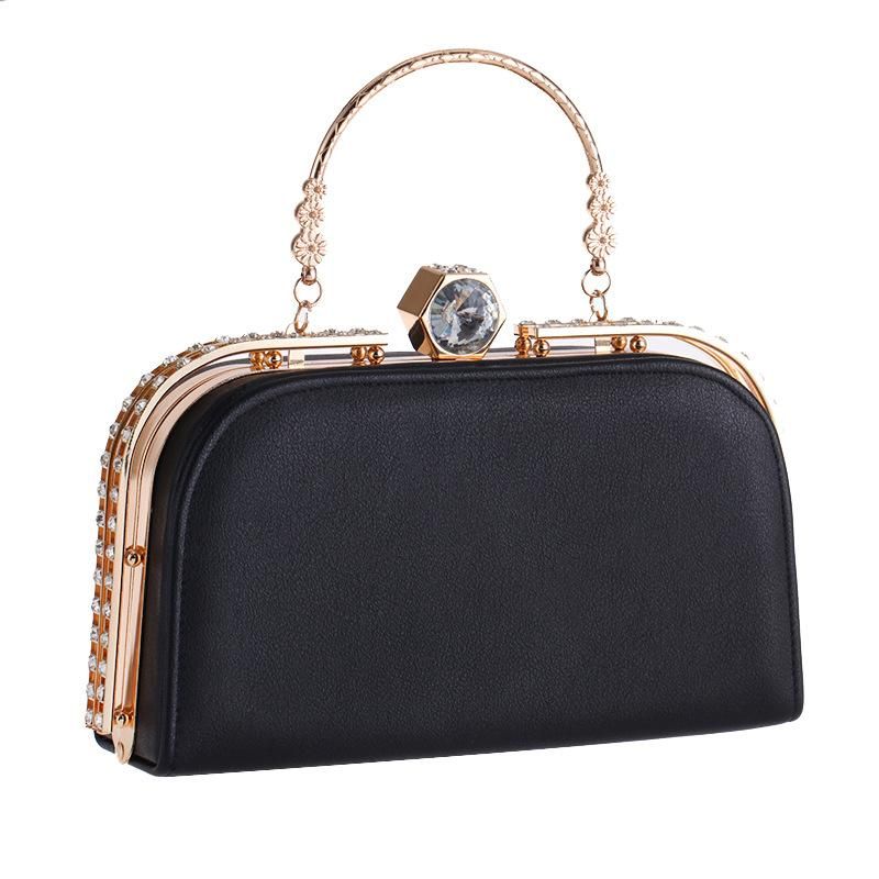 Wholesale Spot Europe And America Mobile Handbags Pu Bag Fashion Diamond Casual Evening Party Bag Women's Simple Package 113