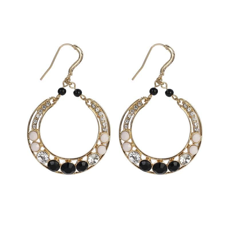 Retro Trend Diamond Oval Geometry Drop Earrings Accessories Fashion Simple Female Jewelry