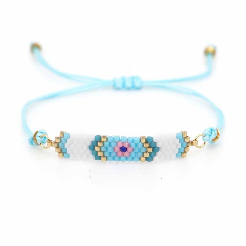 Perles Miyuki Perle Tissé À La Main Ornement Simple Classique Turc Bleu Yeux Style Ethnique Couple Bracelet