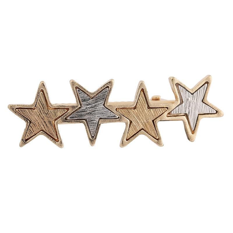 New Metal Five-pointed Star Duckbill Clip Bangs Clip Wholesale
