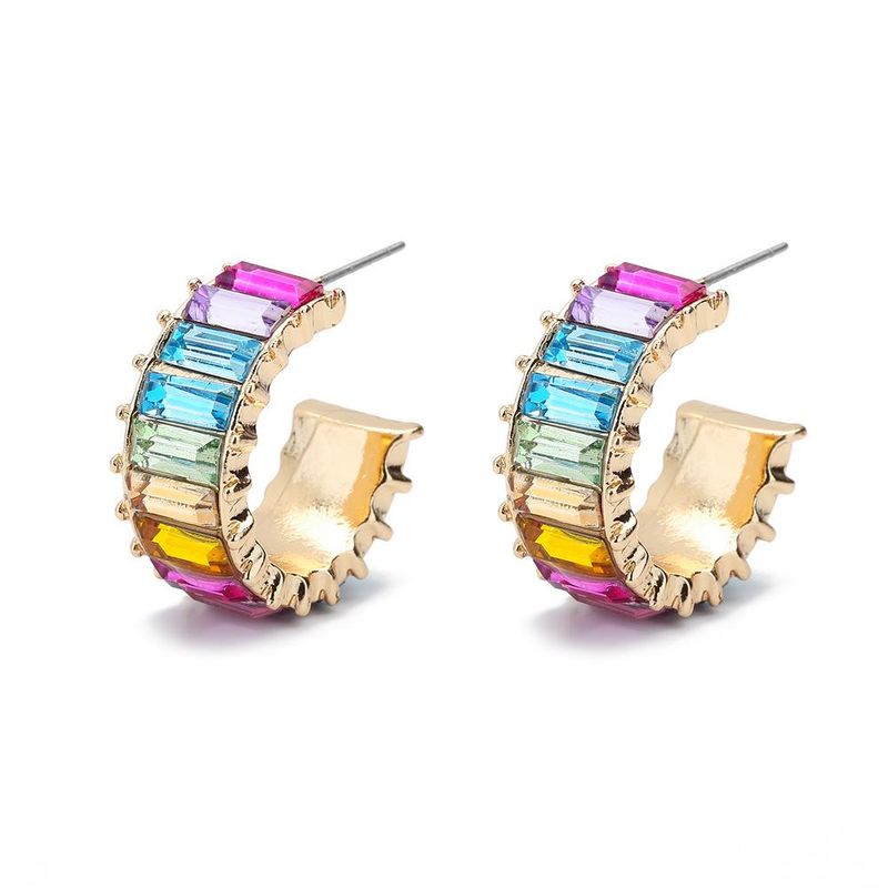 Wholesale Jewelry Simple Style C Shape Alloy No Inlaid Plating Earrings