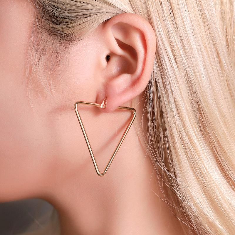 Geometric Earrings French Exaggerated Hollow Triangle Earrings Wholesales Fashion