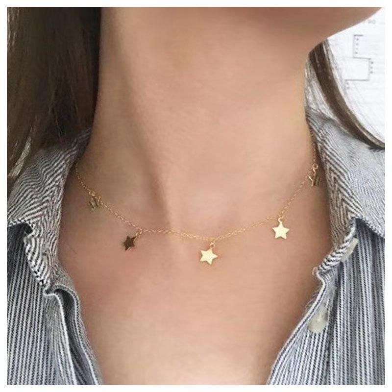 Wholesale Jewelry Fashion Star Iron Plating Necklace
