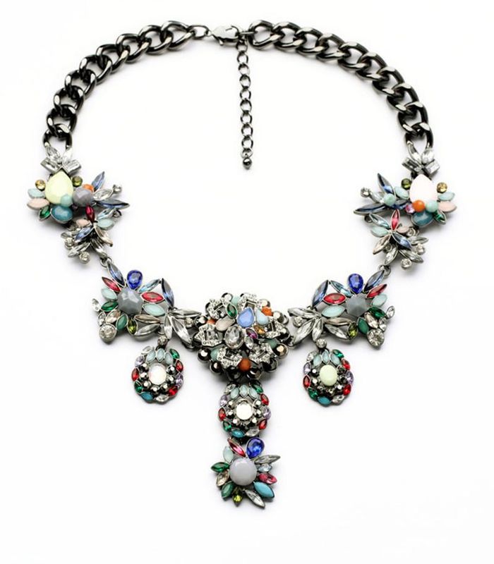 Fashion Items Wholesale Exaggerated Flowers Colorful Necklace Jewelry Wholesales Fashion