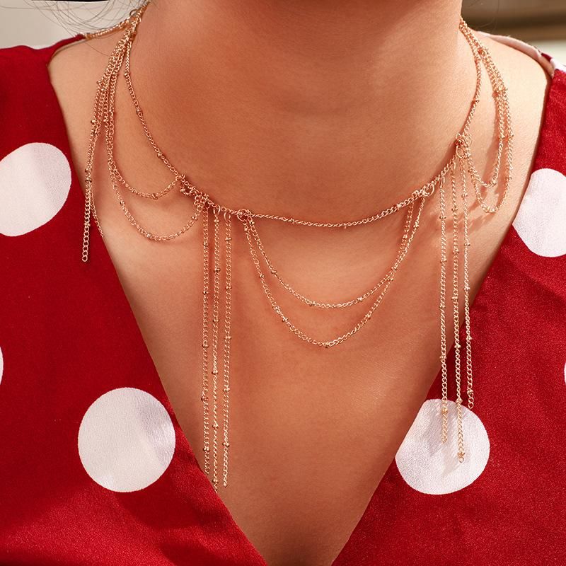 Cross-border Neue Mode Persönlichkeit Quaste Halskette Einfache Unregelmäßige Temperament Halskette Halskette Schlüsselbein Kette