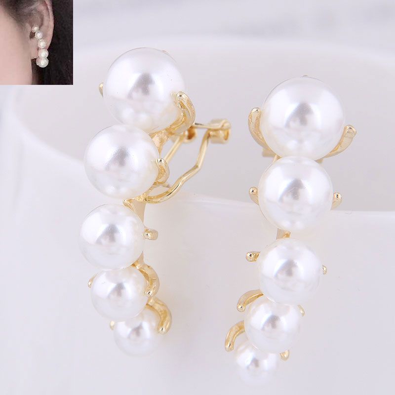 Fashion Sweet Ol Size Pearl Personality Temperament Earrings Earrings