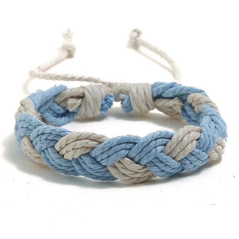 Nouvelle Couleur Chanvre Corde Couple Bracelet Style Ethnique Main Tissage Bracelet Simple Coréenne Style Frais Bijoux Étudiant