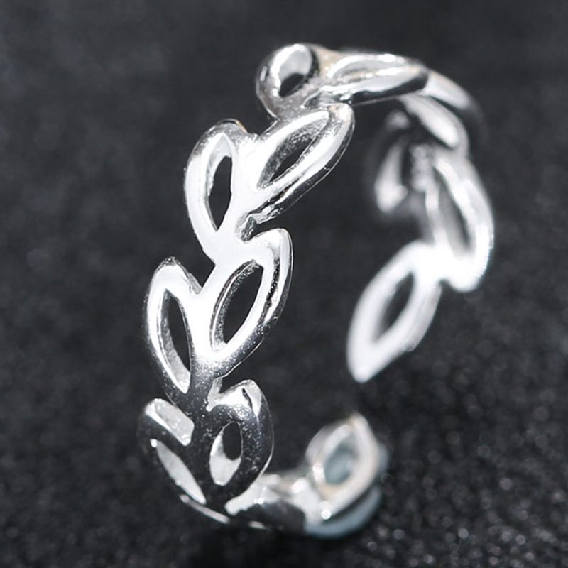 Fashion Sweet Ol Hollow Branches And Leaves Personalized Open Ring