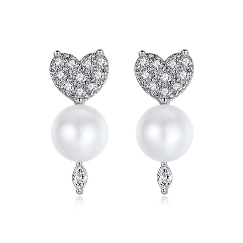 Jinse Schnee Huf Ohrringe Mode Koreanische Version Des Süßen Banketts Damen Perle Liebe Ohrringe Ohrringe Großhandel Geschenk
