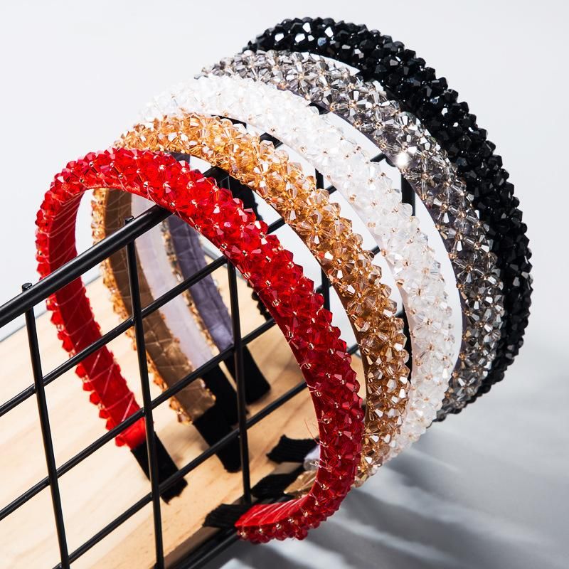 Koreanische Version Von Fischs Chneide Perlen Dünnen Stoff Stirnband Damenmode Super Flash Kristall Eingelegte Stirnband Europäische Und Amerikanische Party Druck Haar Stirnband