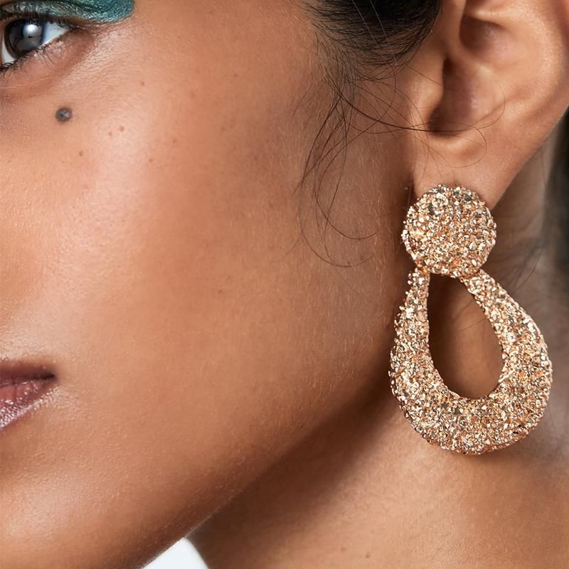 Alloy Drop-shaped Earrings Simple Atmospheric Jewelry Ins Wind Earrings