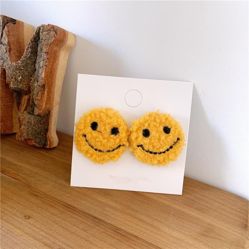 Wool Suede Face Temperament Earrings