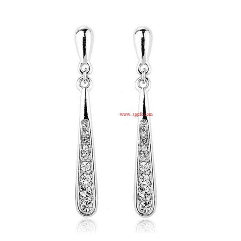 Exquisite Crystal Earrings Female Simple Earrings Fashion Bridal Jewelry