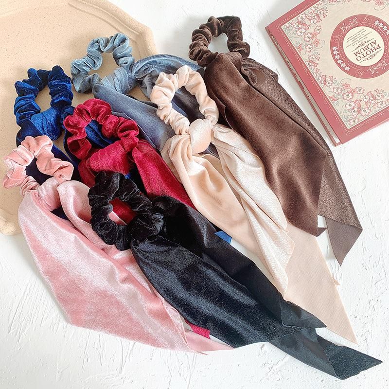 Or Velours Surdimensionné Arc Ruban Ins Coréen Japonais Fée Capricieux Artistique Bande De Cheveux Tête Accessoires En Gros