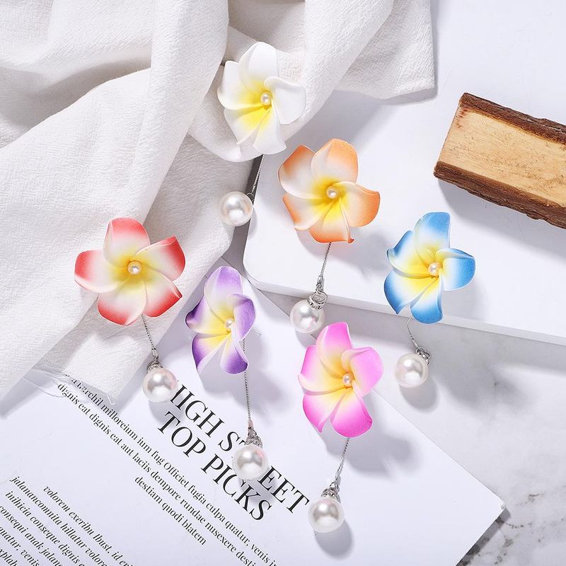 Explosion Models Flower Pearl Earrings New Earrings Passion Romantic Jewelry Accessories