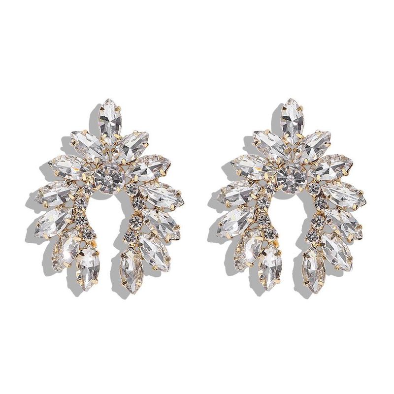 Croix-frontière Européenne Et Américaine De La Mode Nouveau Style Alliage Diamant-intégré Géométrique Boucles D'oreilles Spécial-intérêt Conception Gouttes Pour Les Oreilles Hippie Boucle D'oreille Avec Le Même Genre