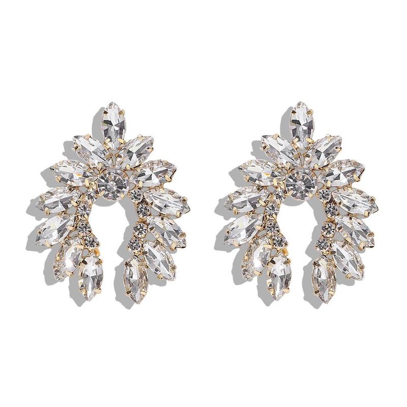 Fashion New Alloy Diamond Geometric Earrings Earrings