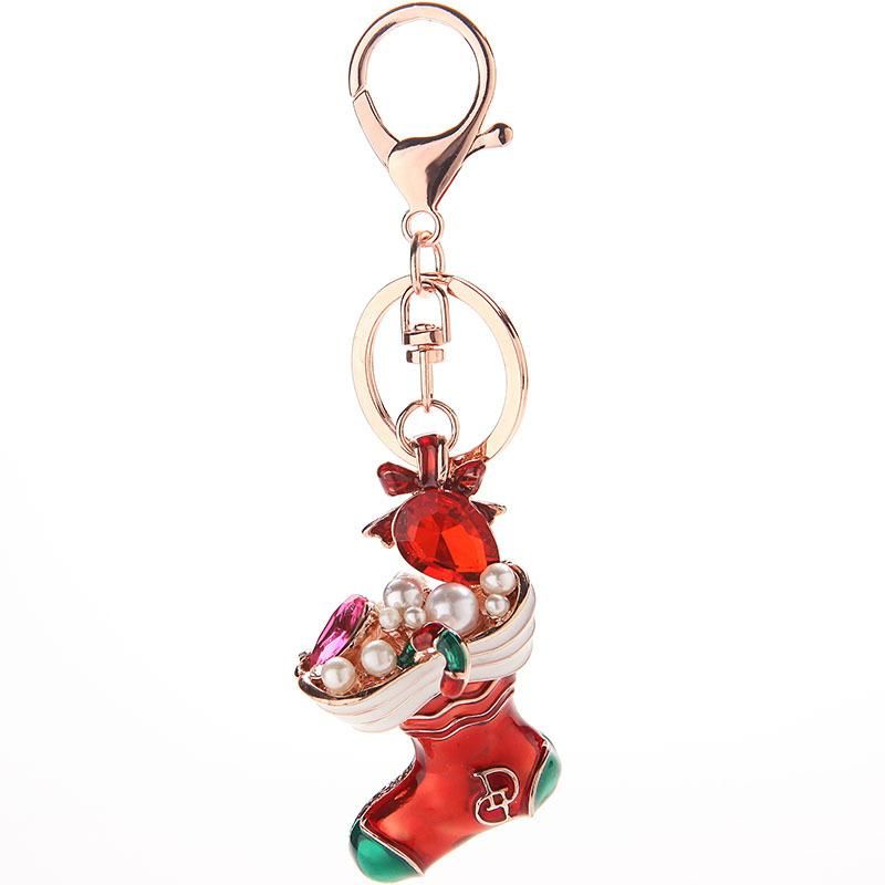 Keychain Christmas Gift Rhinestone Creative Key Accessories