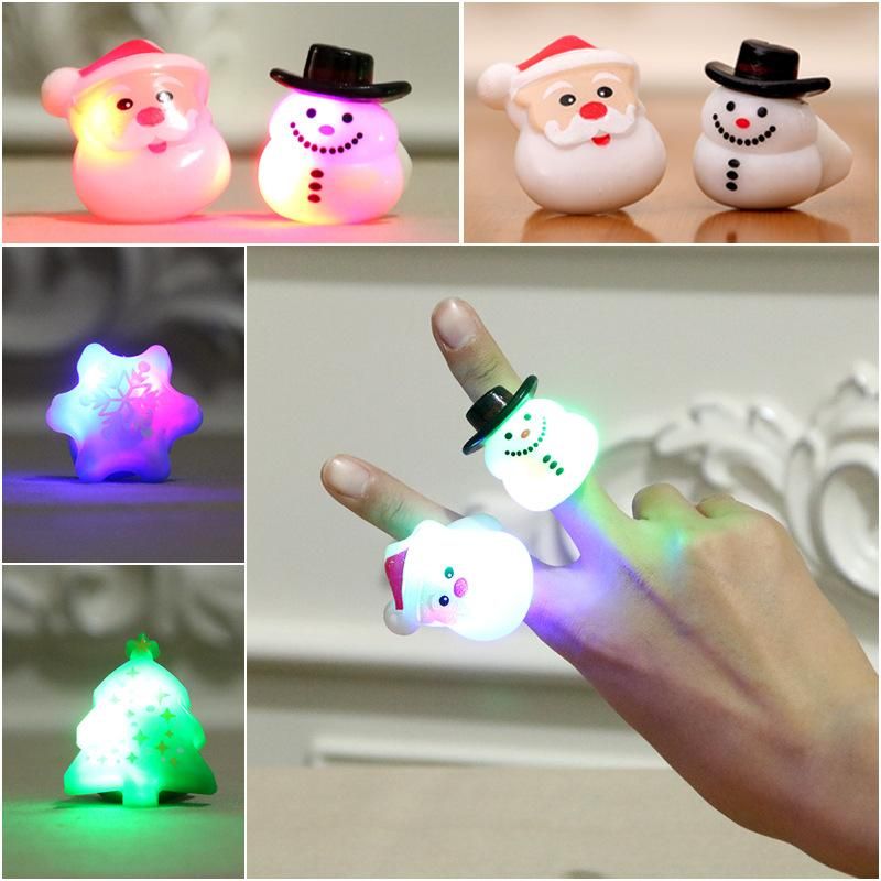 De Noël Petit Cadeau Cadeau De Danse Party Finger Lumières Jouets De Noël Lumineux Anneau Adulte Et Enfants Universel