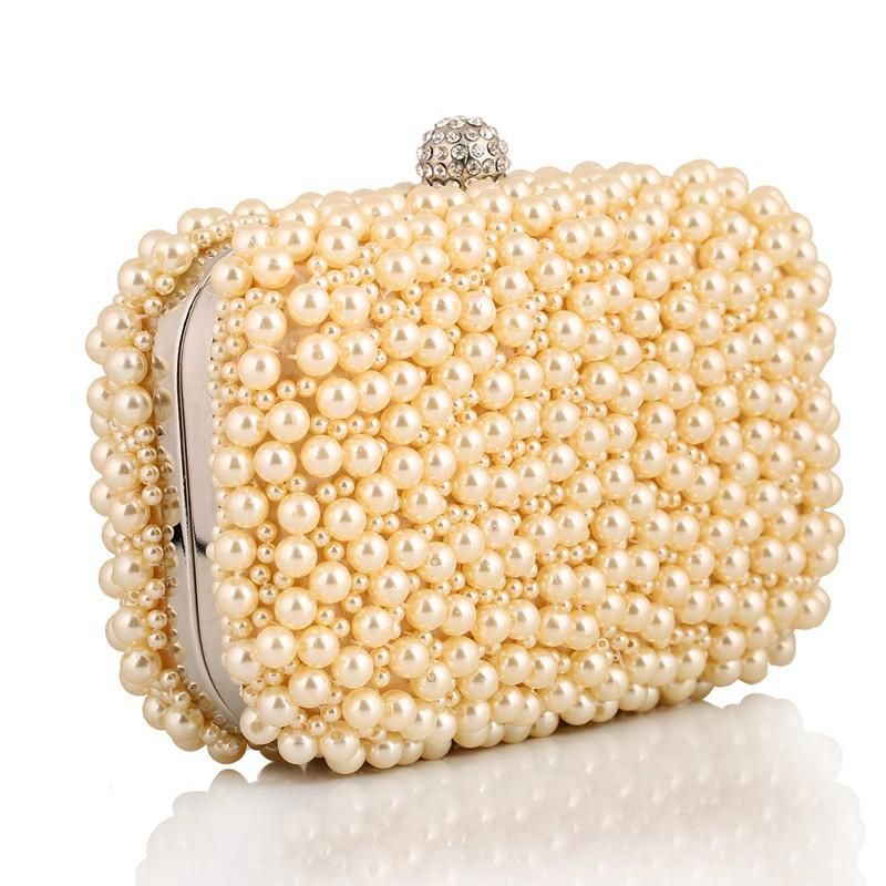 Exquisite Dinner Bag Pearl Bag Clutch Bag Fashion Crafts Gift Gold Package