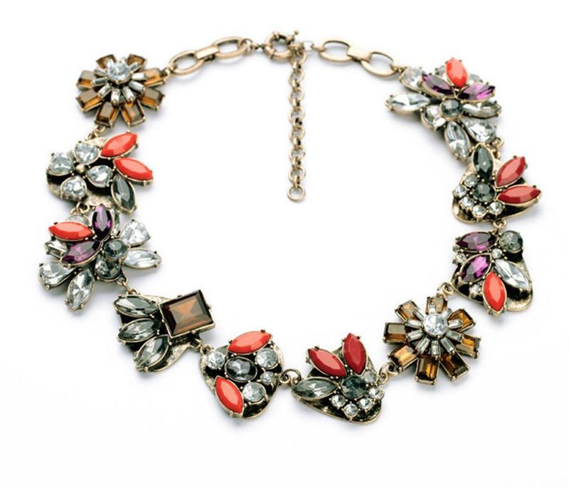 Fashion Item Wholesale Luxury Colorful Bright Women's Necklace