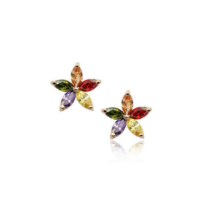 New Purple Gold Earrings Personalized Alloy Jewelry Wholesale