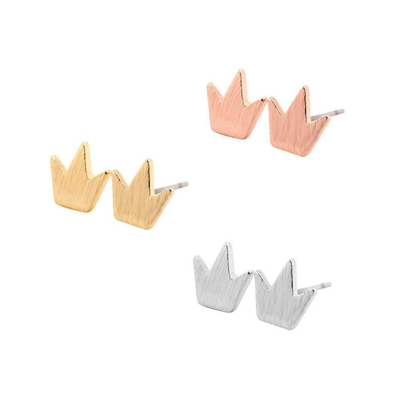 Simple Crown Crown Earrings Brushed Earrings Cute Little Sapling Grass Earrings Wholesale