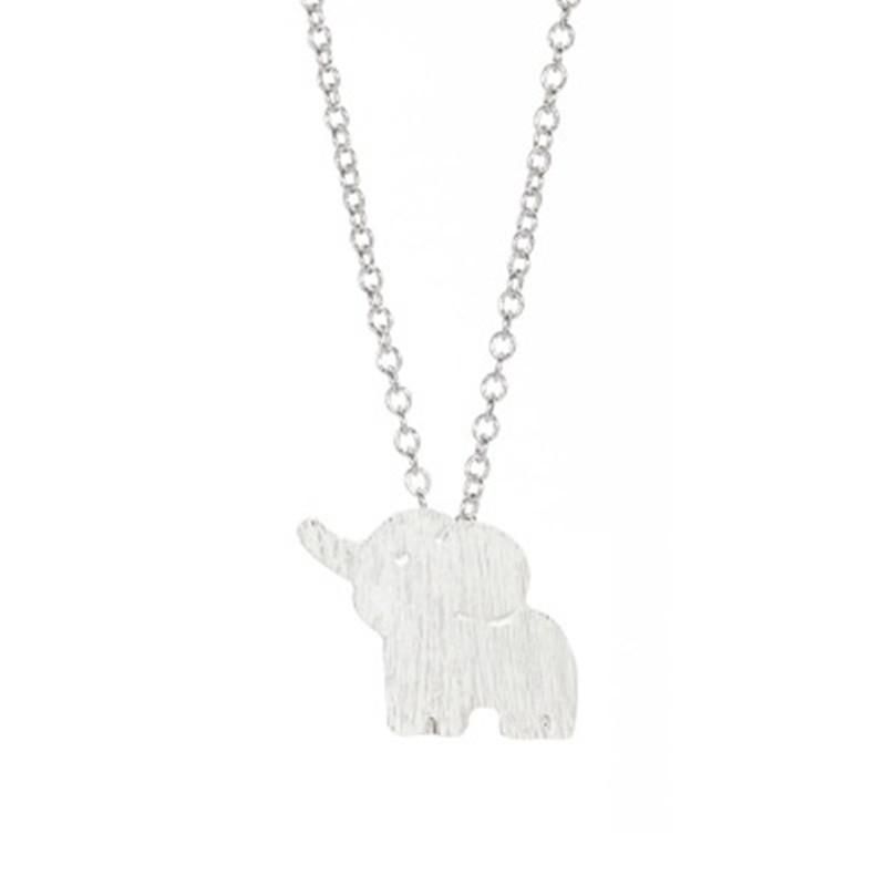 Hot Sale Cute Elephant Necklace Eco Alloy Electroplated Gold Necklace Clavicle Chain Wholesale