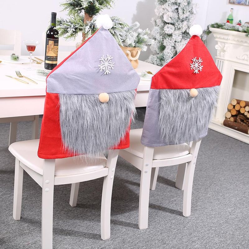 Haobei New Nordic Vieil Homme Rouge Gris Chaise Couverture De Noël Décoration Fournitures Chaise Couverture Vieil Homme Couverture De Chaise En Gros
