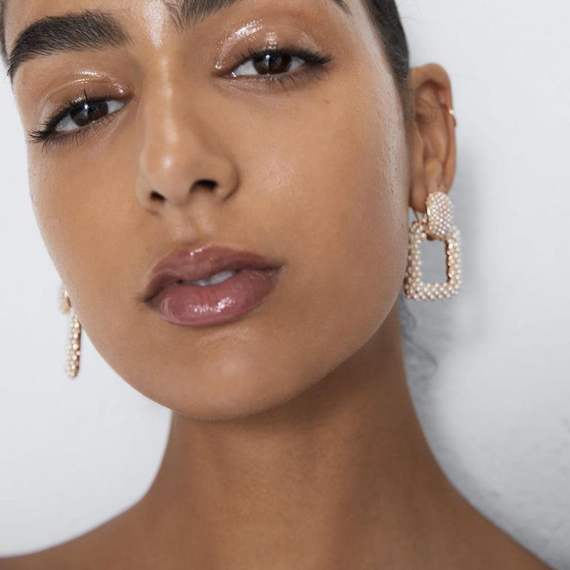 Earrings Fashion Wild Geometric Alloy Pearl Earrings Women