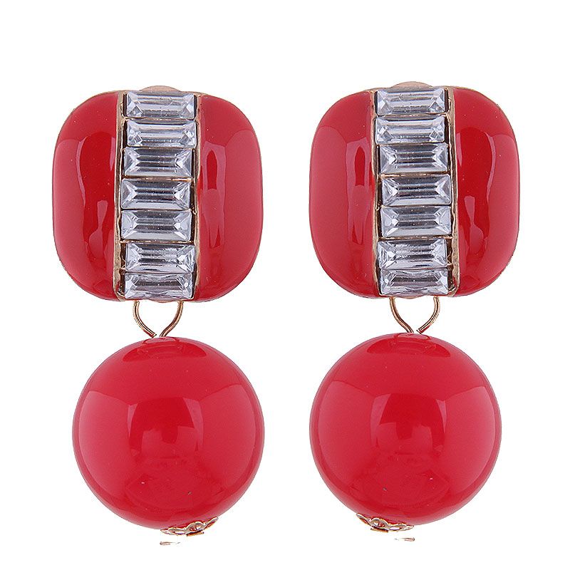 Fashion Jewelry Wholesale Metal Contrast Color Wild Pearl Simple Earrings
