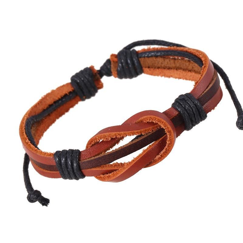 Simple Retro Woven Cowhide Bracelet Bracelet Leather Bracelet