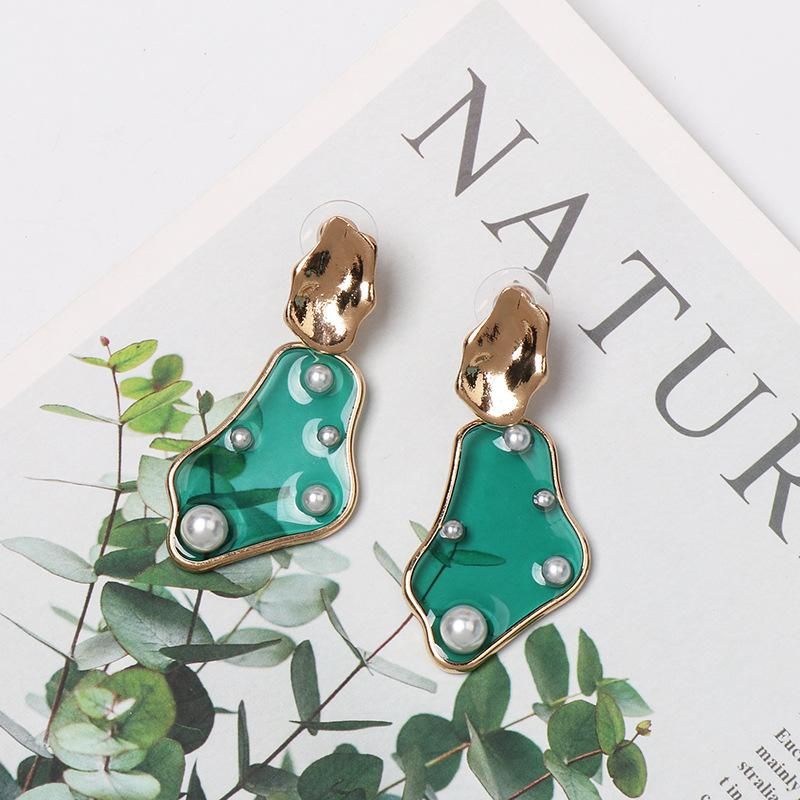 Korean Version Of Round Transparent Earrings Personality Exaggerated Earrings Women Wholesale